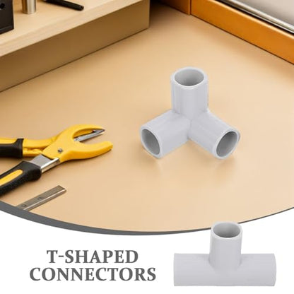 ERINGOGO 8pcs Baby Playpen Connectors T Shaped Joints Baby and Pet Gate Replacement Parts for Play Yard Safety and Easy Assembly