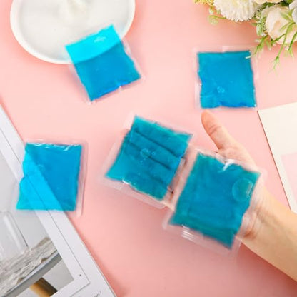Reusable Ice Packs for Injuries, 10 Pack Round Ice Packs for Face, Gel Ice Pads Small Hot Cold Compress Ice Bag for Eyes After Surgery, Face, Wisdom Teeth, Breast Surgery 3.15x 3.55 Inch - size: 3.15x 3.55 Inch