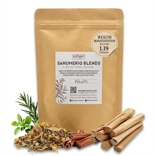 Loose Incense with Frankincense, Cinnamon, Wealth Manifestation Mix 1.19 oz - color: Manifestation, size: 1.19 oz