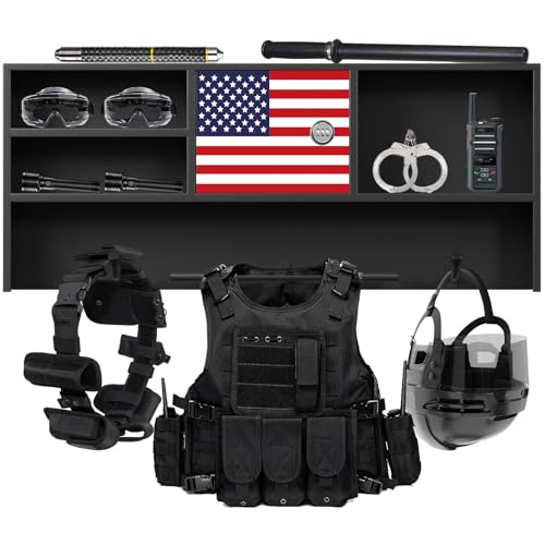 Police Gear Organizer Rack - Police Tactical Vest Hanger Holder Law Enforcement Storage Stand Safe Gift for Police Officer