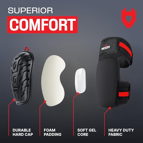 NoCry Professional Knee Pads for Work for Men — Adjustable Thigh and Shin Straps, Heavy-Duty Shell, and Thick Foam & Gel Cushioning — Ideal for Construction and Gardening - style: Original