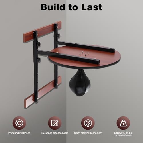 Speed Bag Platform, Wall Mount Boxing Training Punching Target, Heavy Duty Speed Bag, Adjustable Height Wall Mount Boxing Bag for Home, Gyms, Boxing Gyms