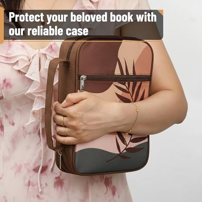 Mr. Pen- Bible Cover Case | Carrying Book Case with Durable Handle and Zippered Pocket, Bible Protective Church Bag for Men & Women, Christian Gifts - color: Retro Leaves