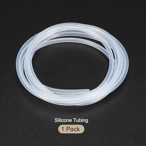1m(3.3ft) 1mm(0.04") ID x 2mm(0.08") OD Silicone Tubing Clear Industrial Plastic Tubing Pure Silicone Hoses for Pump Siphoning Draining Irrigation Brewing - color: Clear, size: 0.04" x 0.08"