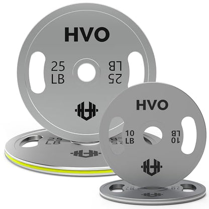 HVO Olympic Weight Plates with Grip: 2 Inch Standard Calibrated Weight Plates For Home Gyms, Fitness Centers, Strength Workouts, Barbell Use Olympic Standard Weights - size: 70LB Set: 1 Pair of each: 10/25LB