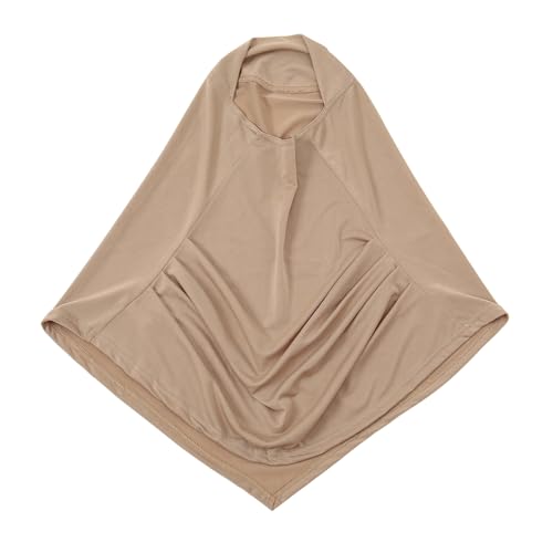 LMVERNA Ready To Wear Hijab for Women Muslim Instant Turban Soft Scarf for Prayer Long Hijabs - color: Khaki