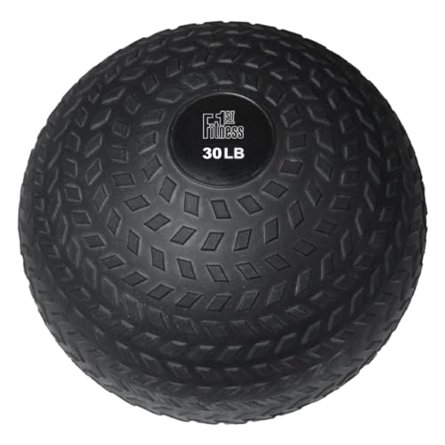 Fitness First Slam Ball, Easy-to-Grip, Sand-Filled Medicine Ball for Exercise and Workout, Ideal for Weight Training, Cross-Training, Cardio, and Plyometric Workout, Available in Different Weights - size: 30 LBS