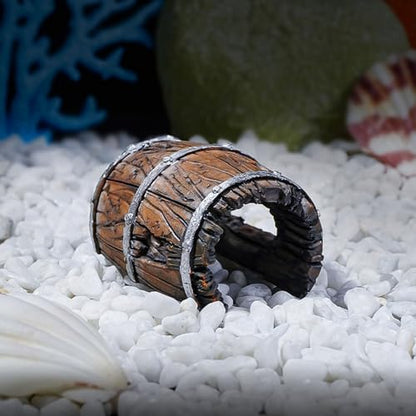 Resins Aquariums Scenery Small Weathered Barrels for Creating Underwater Landscape Fishes Tanks Accessory Pet Fishes Tanks Decoration