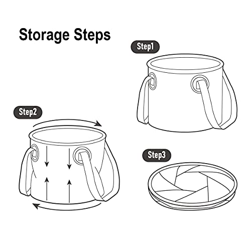 Naturehike Multifunctional Collapsible Water Basin, Folding Tub, Portable Bin, Lightweight Foldable Bucket with Handles for Camping, Dish Washing, Laundry, Fishing, Hiking - color: Army Green