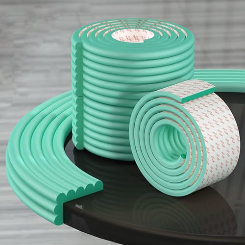 Edge Protector for Baby Proofing, Desk Edge Cushion | Soft Foam Furniture Edge Bumper Guards, Desk Edge Cushion, Baby Proofing Corner Protector for Table, 6.5ft Light Green - color: Light Green, size: 200cmX8cmX0.8cm