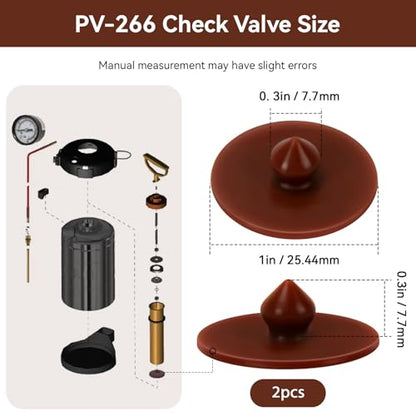 PV-266 Viton Check Valve Compatible with B&G Sprayer BG2022 | Fit for 1 2 Gallon Sprayers, Sprayer Bottom Valve Repair Parts for Preventing Backflow, 2 Pack