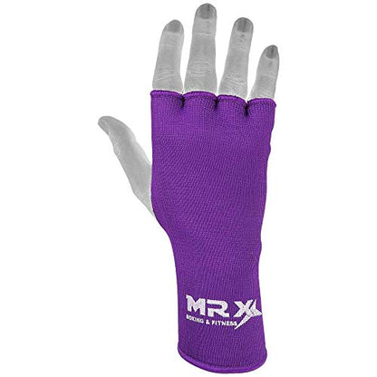 Muay Thai Boxing Inner Gloves Protective Hand Wrap MMA Fist (Purple, Small) - color: Purple, size: Small