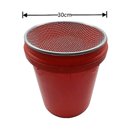 3 PCS Soil Sieve for Garen -12 inches Soil Sifter for Rocks Compost Suitable for 5 Gallon Drums 10mm，6mm，3mm