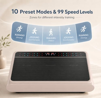 Natini Vibration Plate Exercise Machine - Power Vibrating Plate for Lymphatic Drainage,Whole Body Workout Machine for Women Weight Loss Home Fitness, - style: BT-Pink