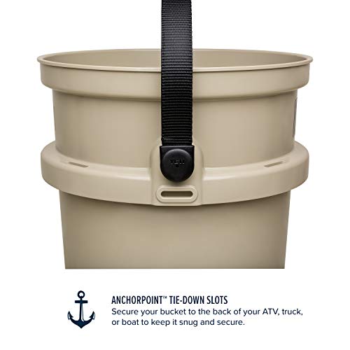 YETI Loadout 5-Gallon Bucket, Impact Resistant Fishing/Utility Bucket - color: Tan