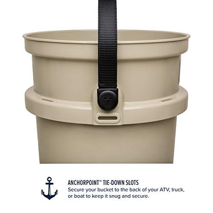 YETI Loadout 5-Gallon Bucket, Impact Resistant Fishing/Utility Bucket - color: Tan