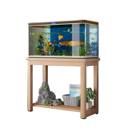 Versatile Wooden Fish Stand Cabinet - Stylish Plant Shelf for 5-40 Gallon Tanks, Reptile Rack & Home Storage Organizer, Durable Aquatic Display Table - color: A, size: 80x50cm(31 1/2"x19 3/4")