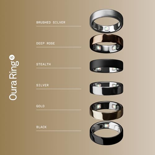 Oura Ring 5 Smart Wearable - Gold - Size 7 - Fitness & Sleep Tracker - color: Gold, size: 7, style: Ring