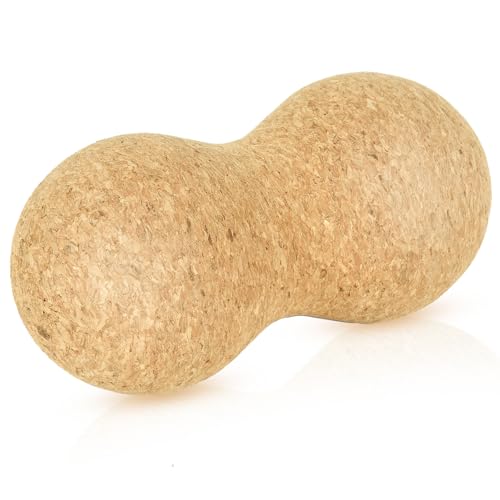 Cork Massage Ball, Peanut Massage Ball, Myofascial Release Ball, Deep Tissue Massage Roller Mobility Ball for Physical Therapy Myofascial Release Muscle Relaxer Acupoint Massage (1pcs)
