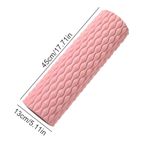Sports Foam Roller -15inch Tissue Massager, Yoga Muscle Roller | Deep Tissue Massage Fitness Foam Rollers, Foam Muscle Water Drop Roller, Column Indoor Home Muscle Relaxation Foam Roller Fitness Yoga - color: Pink