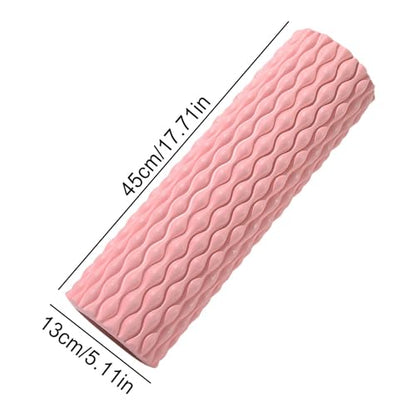 Sports Foam Roller -15inch Tissue Massager, Yoga Muscle Roller | Deep Tissue Massage Fitness Foam Rollers, Foam Muscle Water Drop Roller, Column Indoor Home Muscle Relaxation Foam Roller Fitness Yoga - color: Pink
