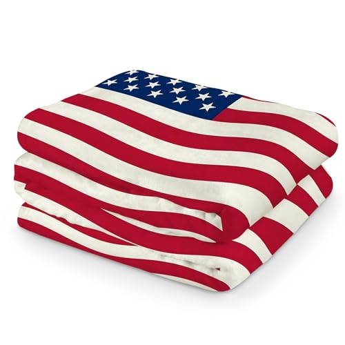 American Flag Patriotic Throw Blanket, 4th of July Decorative Blanket, Soft Cozy Lightweight Blanket for Couch, Bed, All-Season Use, 50 x 60 Inch - color: American Flag, size: 50*60IN