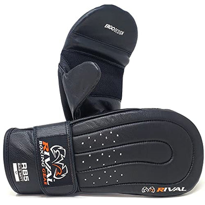 RIVAL Boxing RB5 Bag Mitt Gloves, Bare-Fist Punching Feel, Zero Resistance Training for Triggering Fast Twitch Muscles - color: Black, size: X-Large