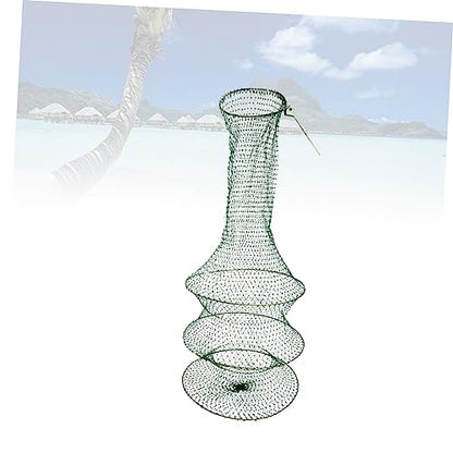 SUPVOX Hand Woven Fish Net Foldable Mesh Net for Freshwater Fishing Lightweight and Durable Pliable Design to Protect Fish Easy to Carry