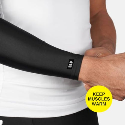 Solid Arm Sleeve - color: Basic Black, size: X-Large