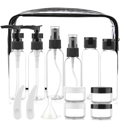 Cosywell Travel Bottles for Toiletries 15 Pack 2oz TSA Approved Bottles - color: H-Black