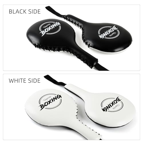 Valleycomfy Boxing Target Paddles Fight Gear Punching & Striking Pads - color: White