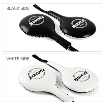 Valleycomfy Boxing Target Paddles Fight Gear Punching & Striking Pads - color: White