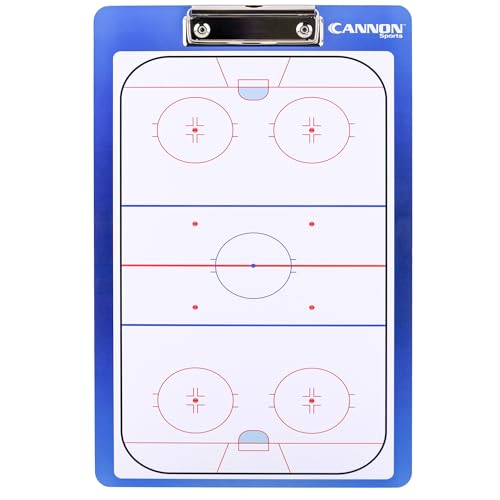 Cannon Sports Dry Erase Coaches Board with Marker - Double-Sided Dry Erase Coaching Board for Baseball, Basketball, Football, Soccer, and Hockey - Perfect for Practices and Games (Hockey) - style: Hockey