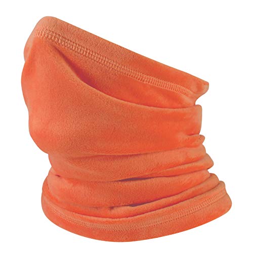 Polar Fleece Neck Warmer - Windproof Winter Neck Gaiter Cold Weather Face Mask For Men Women - 1 Pack - color: 1 Pack Orange