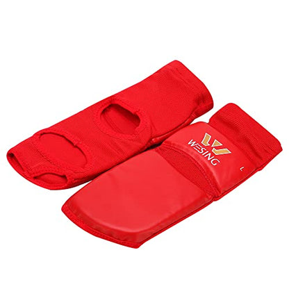WESING Pro Instep Guard Foot Guard for Martial Arts Muay Thai MMA - color: Red, size: Small