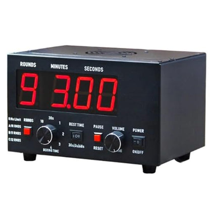 CHEFFS Professional Boxing Interval Timer,Gym Interval Timer with LED Display,Selectable Training Time and Cycle Repetitions, Adjustable Sound Gym Interval Timer for Muay Thai/MMA/Kickboxing(Red) - color: Red