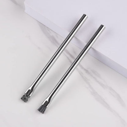 2pcs Stainless Steel Aquarium Algae Brush Fish Tank Landscaping Stone Cleaner