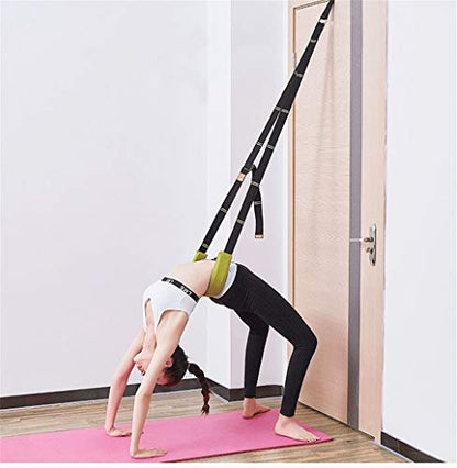 Back bend Assist Trainer - Improve Back and Waist Flexibility, Door Flexibility Stretching Strap, Home equipment for Ballet, Dance, Yoga, Gymnastics, Cheerleading, Splits - color: purple