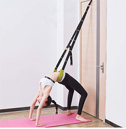 Back bend Assist Trainer - Improve Back and Waist Flexibility, Door Flexibility Stretching Strap, Home equipment for Ballet, Dance, Yoga, Gymnastics, Cheerleading, Splits - color: red
