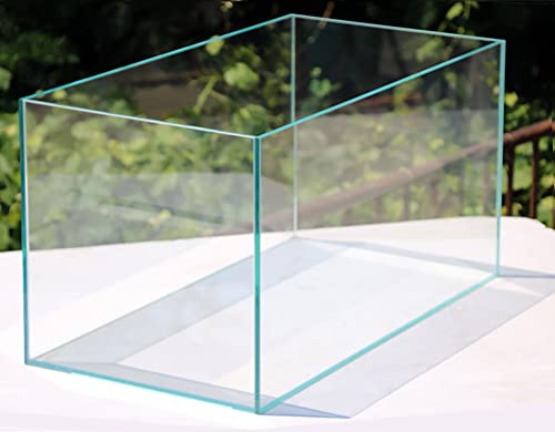 Allcolor Artisan Grade Ultra Clear Rimless Aquarium Tank (6Gal) | Low Iron Glass Fish Tank for Professional Aquascaping and Planted Layouts, 6-60 Gallons (6Gal-Top Glass Canopy) - size: 6Gal 14.1" L × 10.2" W × 10.2" H
