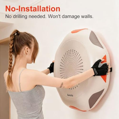 Punching Bag for Adults, Sunchic 2026 New Boxing Machine with Boxing Gloves and Air Pump, No Stand Required, Wall-Friendly Design,The Faster You Punch, the Stronger the Suction to the Wall