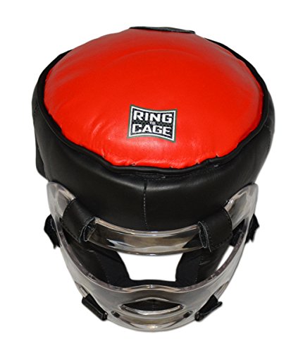 Ring to Cage Safety-Shield Training Headgear, with Removable Plexiglass Mask - size: Youth