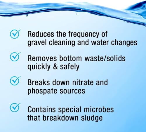 MICROBE-LIFT Gravel & Substrate Cleaner for Saltwater Aquarium and Freshwater Tanks, Tank Cleaner and Aquarium Water Conditioner, Clarifies Water, Reduces Sludge, Aquarium Supplies, 8 Ounces (GSC08) - size: 8 Ounces