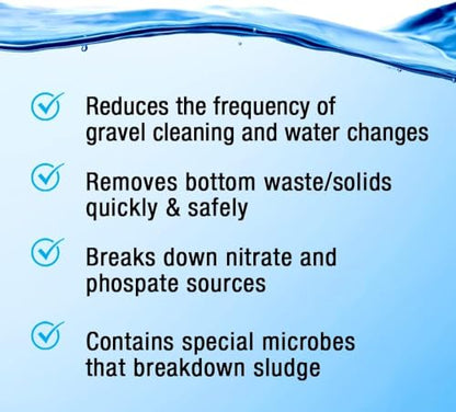 MICROBE-LIFT Gravel & Substrate Cleaner for Saltwater Aquarium and Freshwater Tanks, Tank Cleaner and Aquarium Water Conditioner, Clarifies Water, Reduces Sludge, Aquarium Supplies, 8 Ounces (GSC08) - size: 8 Ounces