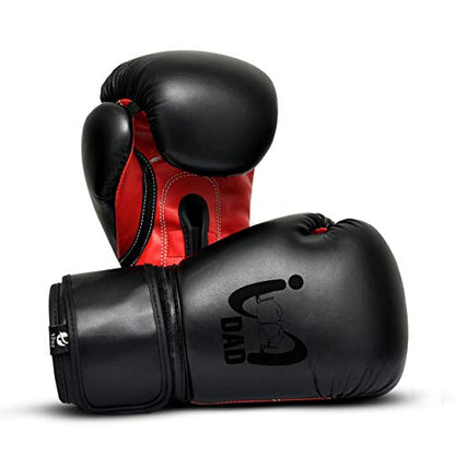 Ultimate - I Boxing Dad - Kids Boxing Gloves MMA Boxing Muay Thai Bag Work - color: Black Red, size: 4 Oz