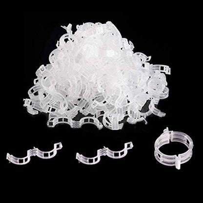 Spencer 200 Pcs Plant Support Clips - 100 Pcs Tomato Vine Clips (1.18” Inner Diameter) and 100 Pcs Plant Bender (1.57” in Length) for Garden Plants Fruits Vegetables - size: 100 Pcs + 100 Pcs