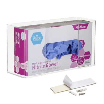 AdirMed VivaEssentials Single Glove Box Holder, Wall Mount or Free Standing Clear Acrylic Glove Holder - color: Clear, style: Single Box Capacity