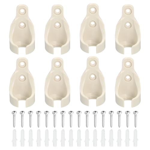 uxcell 8Pcs Bungee Ball Receivers Brackets, Universal Blinds Bungee Cord Replacement Parts for Indoor/Outdoor Roller Sun Shade Tie Downs, Beige - color: Beige