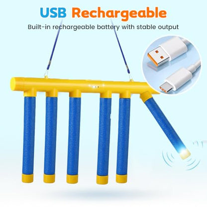 Reflex Sticks Rebounce Game, Reflex Challenge Game, Falling Sticks Reaction Time Trainer with Adjustable Speed Modes for Home, Office & Team Activities (Blue) - color: Blue