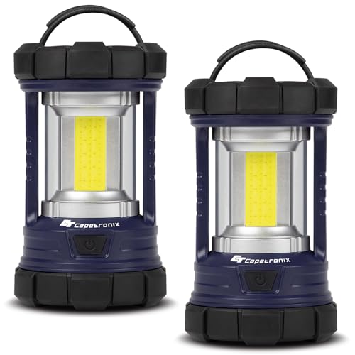Camping Lantern, 3200LM LED Lanterns for Power Outages, 4600mAh Phone Charger & Rechargeable Lantern, 5 Light Modes Camping Lights & Lanterns for Hurricane/Emergency, Camping Accessories-2 Pcs - color: Navy Blue